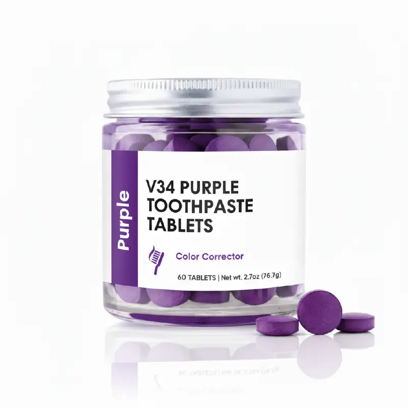V34 Purple Toothpaste Tablet